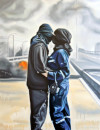 Sig Waller: all that is solid melts into air - The Lovers (after Magritte) (2012)