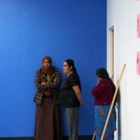 Exhibition view, Sweeping up the Mess